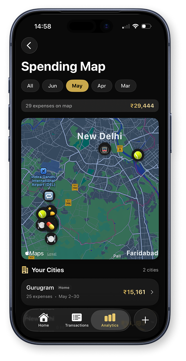 Spending map