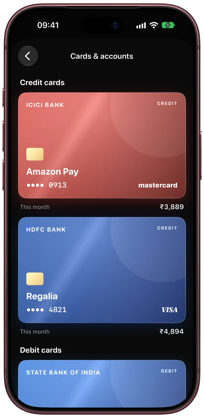 Your cards and bank accounts in Ruply